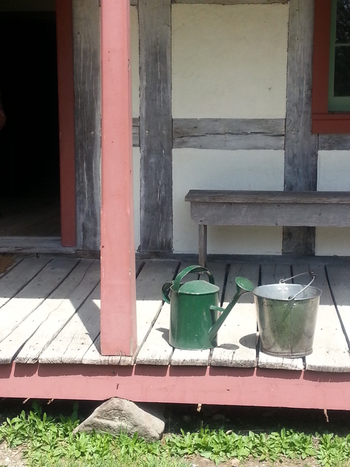 Wabi-Sabi Wonderland: watering can and bucket at Old World Wisconsin by Jenny Hoople