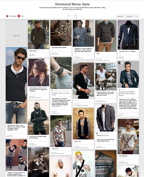 Weekend mens style Pinterest Board by Jenny Hoople of Authentic Arts