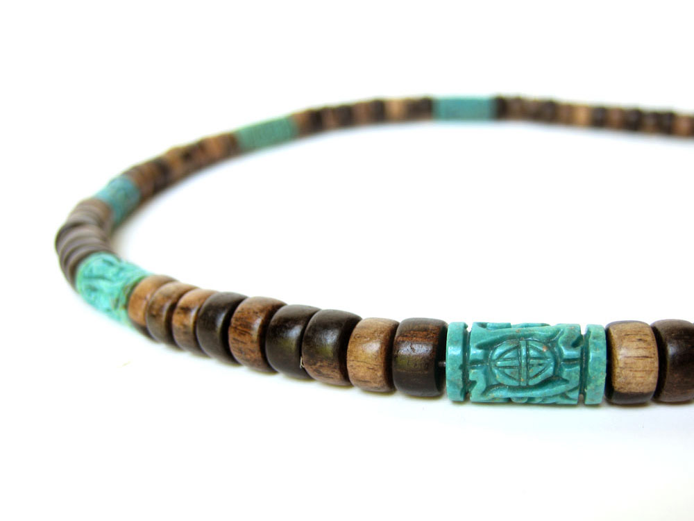 Mens Turquoise Necklace by Jenny Hoople of Authentic Arts