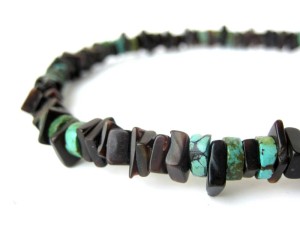 Sky Sliver mens turquoise necklace by Authentic Arts.