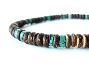 Men's Tribal Turquoise necklace by Authentic Arts