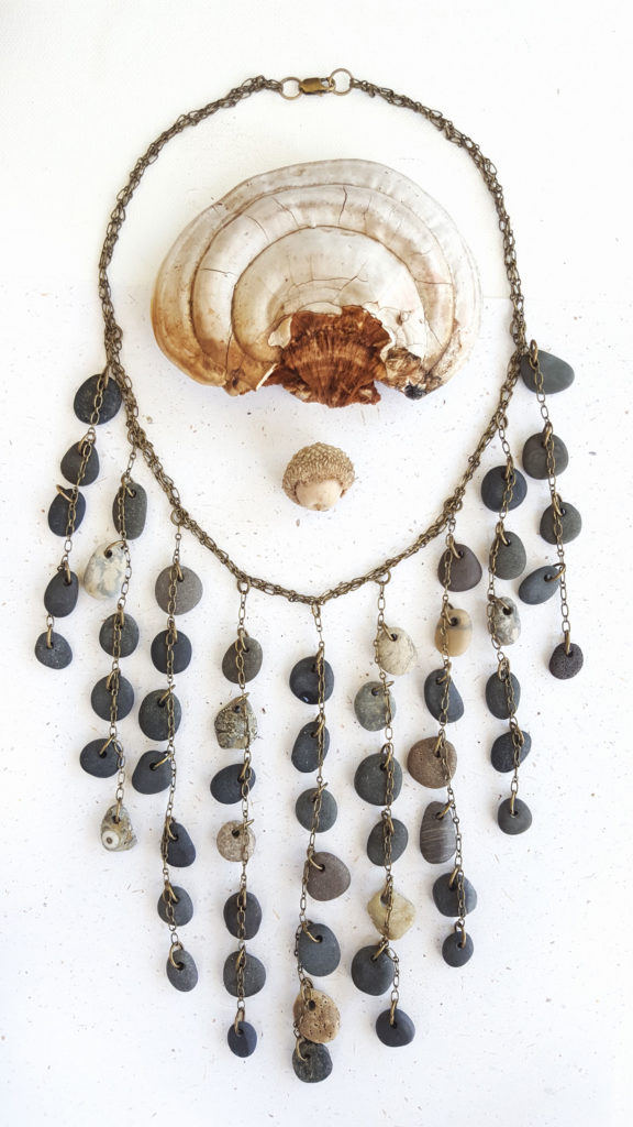 Gorgeous beach stone necklace for sea goddesses (by Jenny Hoople of Authentic Arts)