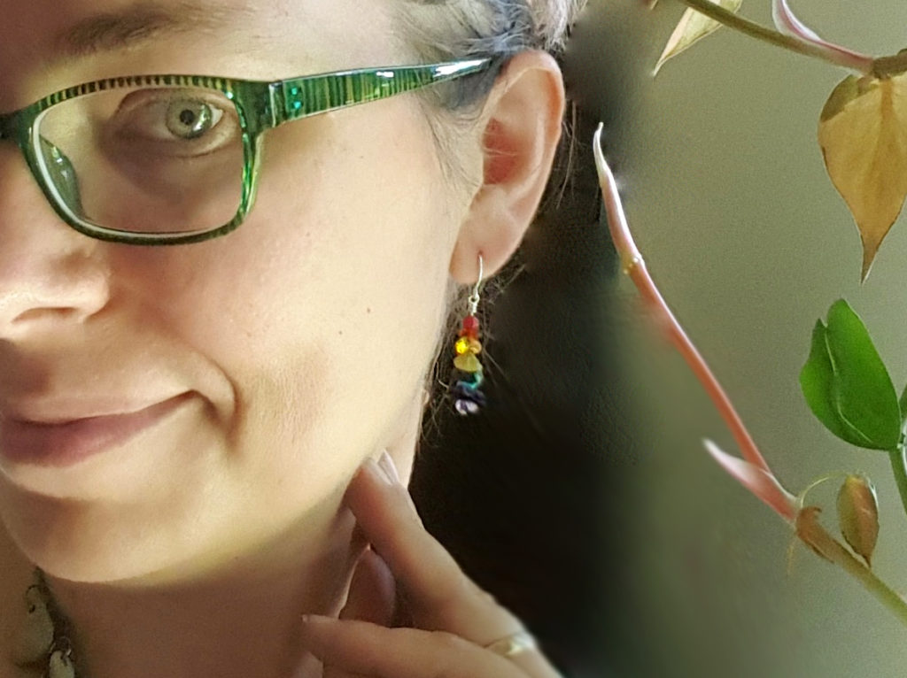 Rainbow Gemstone Earrings by Jenny Hoople of Authentic Arts