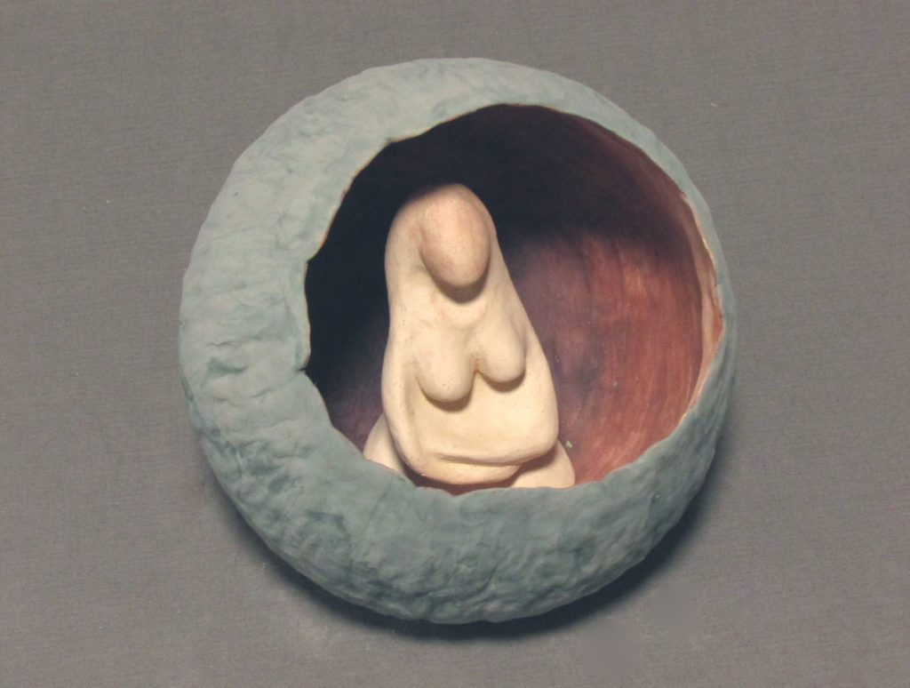 Original Art sculpture. Meditation Cave by Jenny Hoople of Authentic Arts