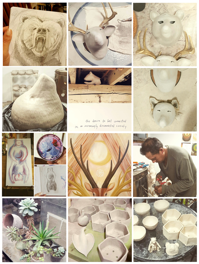 October in the ceramics studio: nature art by Jenny Hoople of Authentic Arts