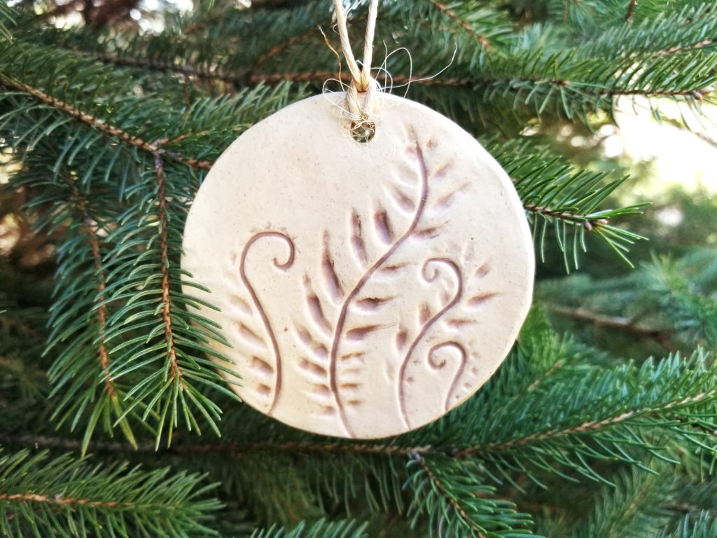 Handmade ceramic Christmas ornaments by Jenny Hoople of Authentic Arts