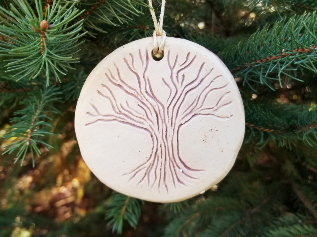Handmade ceramic Christmas ornaments by Jenny Hoople of Authentic Arts